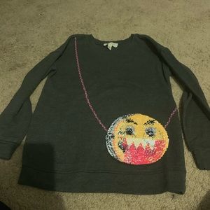 Jessica Simpson sequin emoji sweater